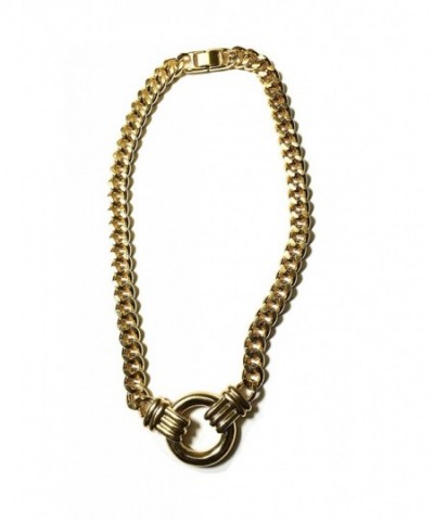 Inch Chain Circle Pendant Necklace