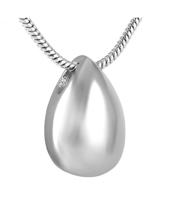 Shoulder Teardrop Satinless Cremation Necklace