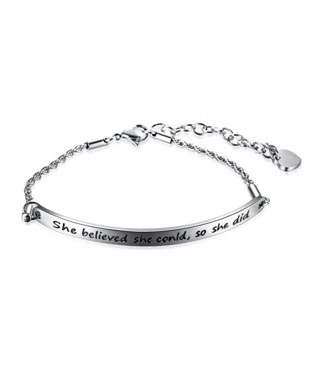 JunXin Stainless believed Inspirational Bracelet