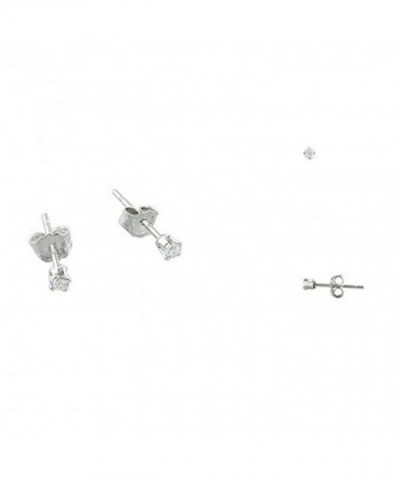 Sterling Silver Solitaire Earrings Cartilage