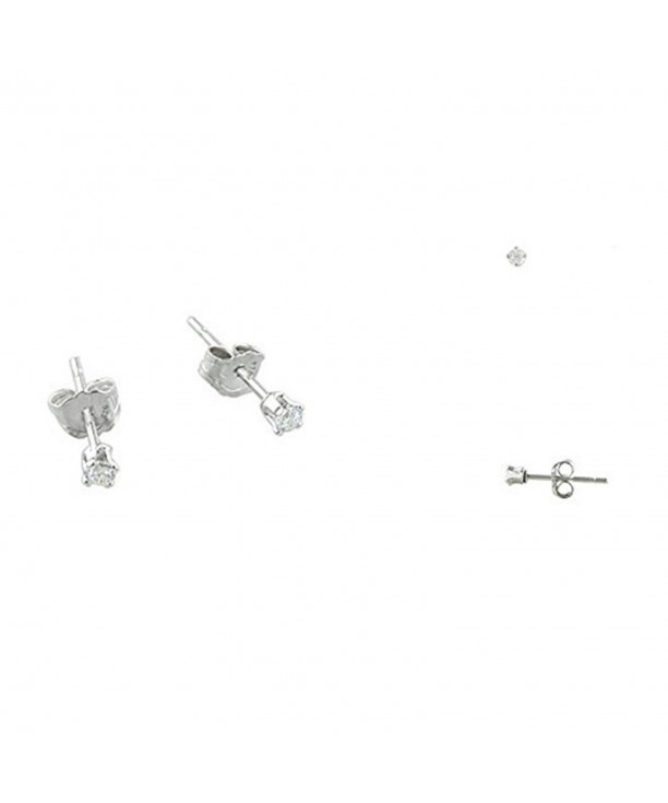 Sterling Silver Solitaire Earrings Cartilage