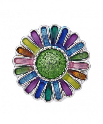 Vocheng 18mm Sunflower Painted Jewelry