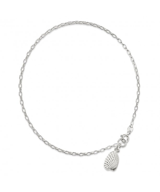 Sterling Silver Polished 3 Dimensional Anklet