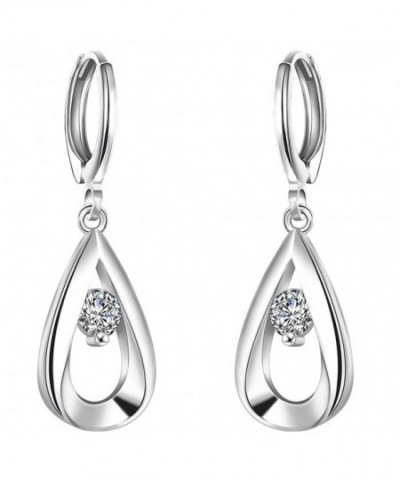 Foreverstore Womens Earrings Sterling Crystal