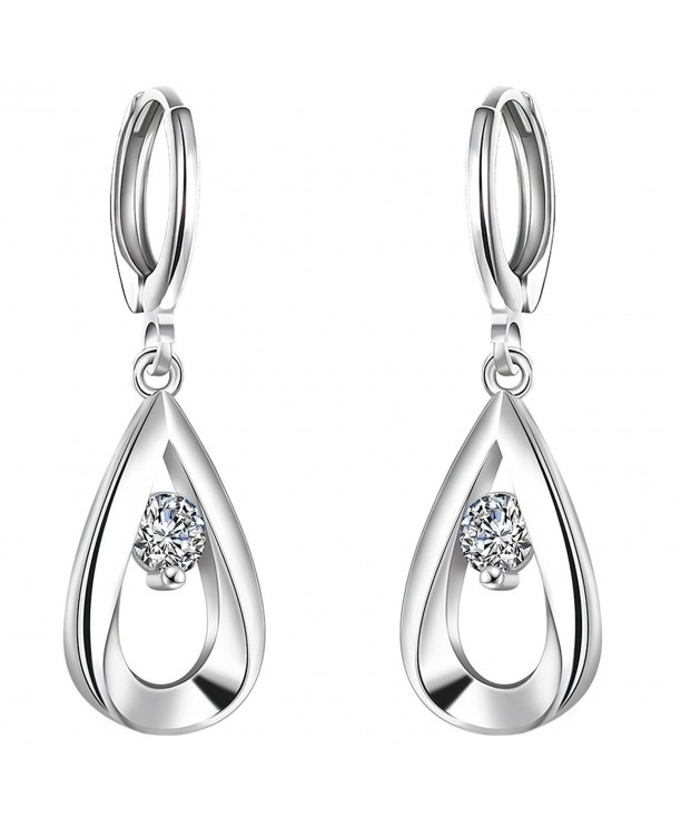 Foreverstore Womens Earrings Sterling Crystal