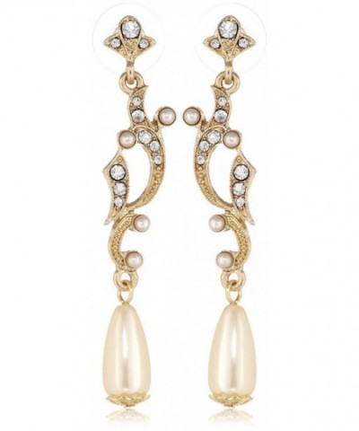 Downton Abbey Gold Tone Simulated Earrings