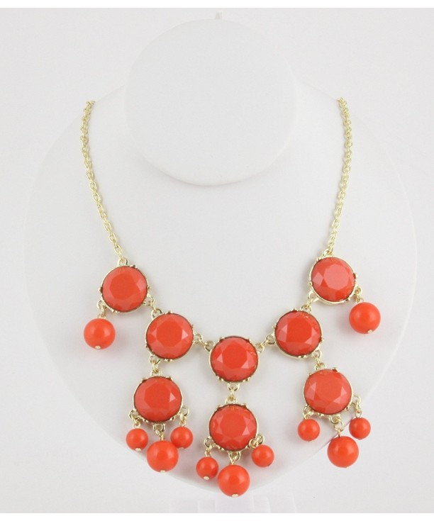 Womens Bubble Necklace Earrings Set