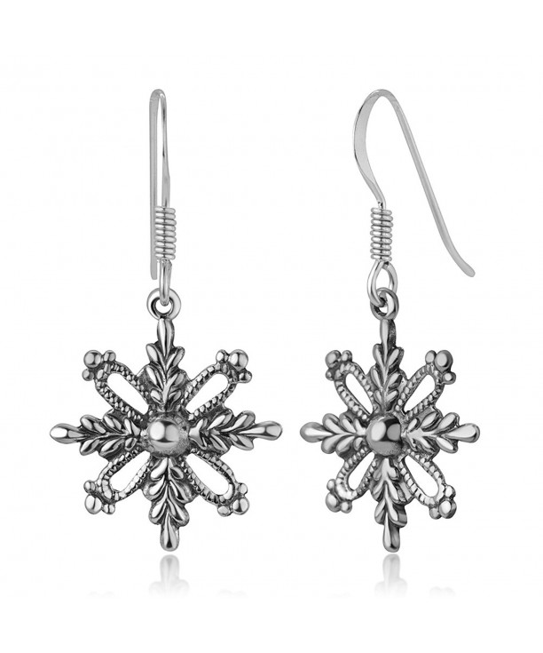 Oxidized Sterling Filigree Snowflake Christmas