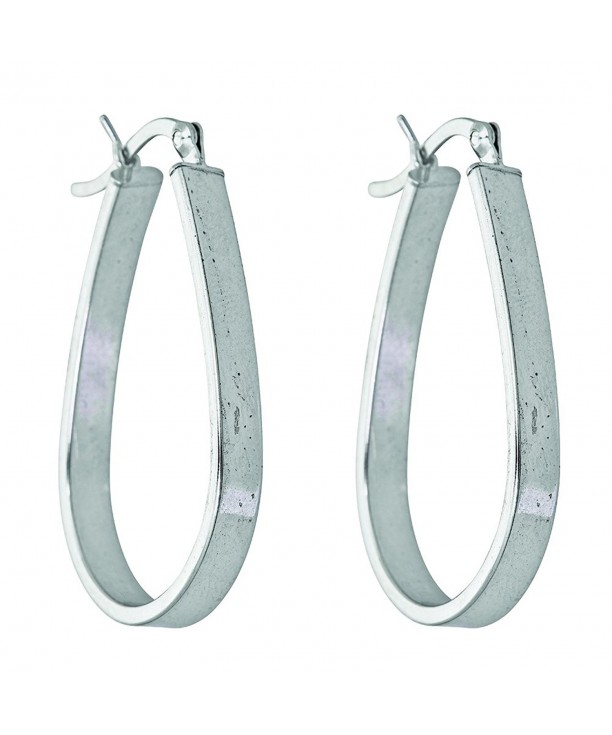 Sterling Silver MM Oval Hoop