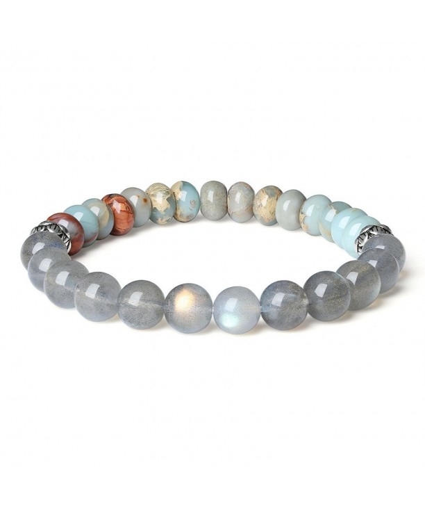 AmorWing Labradorite Variscite Mala Bracelet