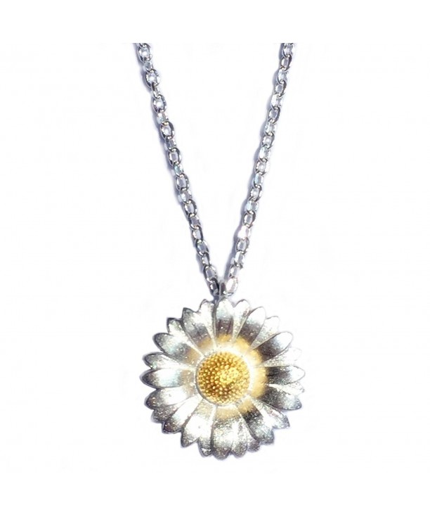 Helen Lete Sunflower Sterling Necklace