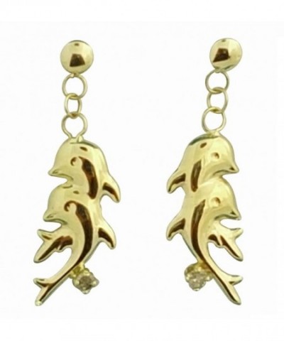 NATURAL DIAMONDS EARRINGS YELLOW DOLPHIN