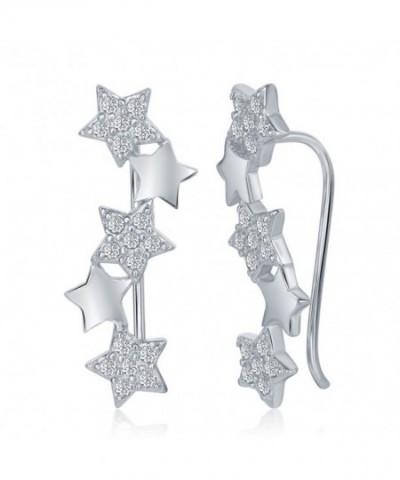 Sterling Zirconia Crawler Climber Earrings