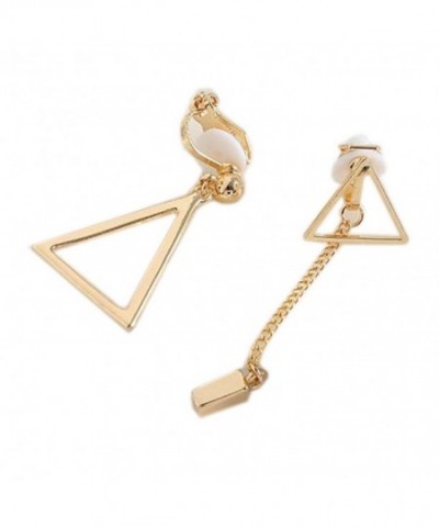 Triangle Earring Pierced Gold tone Fashion