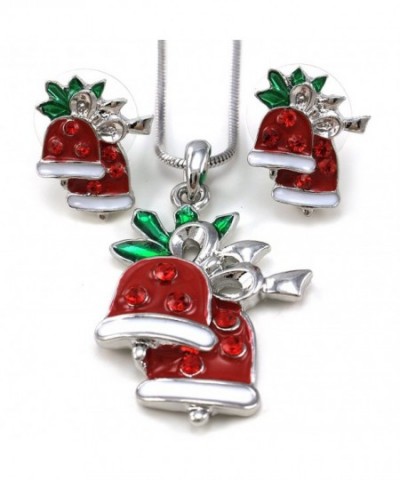 Christmas Pendant Necklace Earrings 2 piece