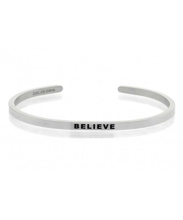 Mantra Phrase BELIEVE Surgical Steel