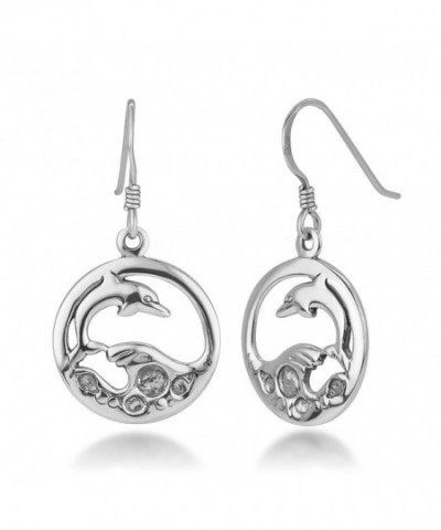 Sterling Jumping Dolphin Playing Earrings