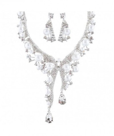 ACCESSORIESFOREVER Bridal Wedding Jewelry Crystal