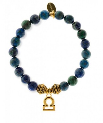 EvaDane Natural Malachite Gemstone Bracelet