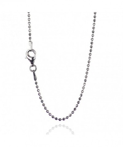 Sterling Diamond Cut Chain Necklace Clasp RHODIUM