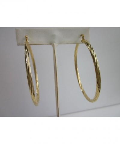 Karat Gold Plated Twisted Earring