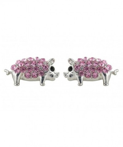 Pig Jewelry Rhinestone Earrings Crystals