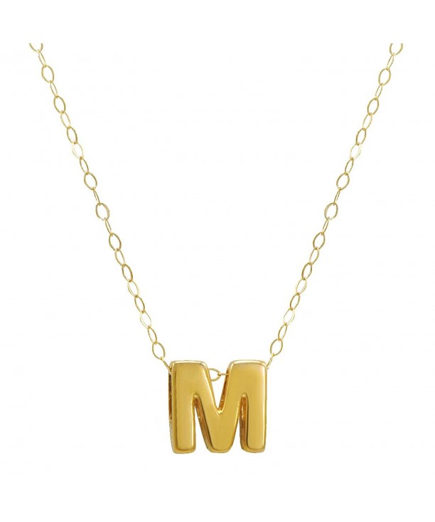 Amanda Rose Yellow Initial Pendant Necklace