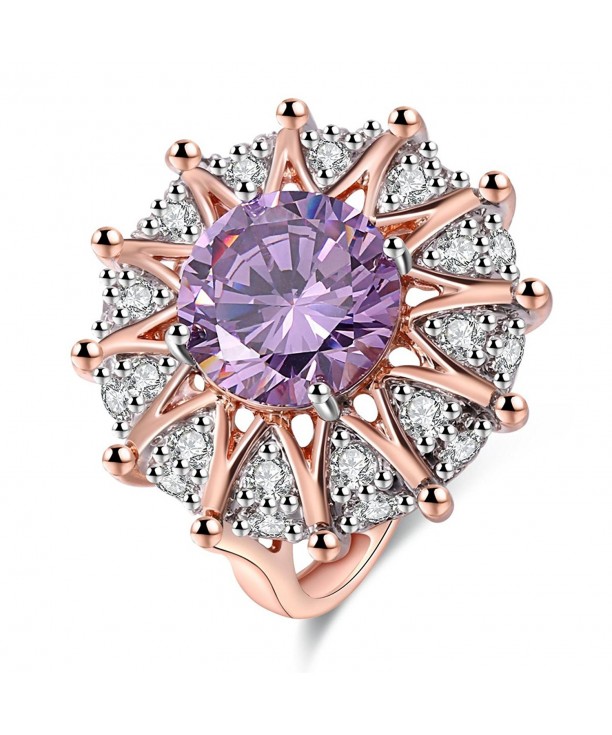 Purple Zirconia Rhodium Plated Shaped Jewelry