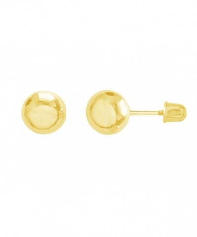 Yellow Earrings Screw Backs Millimeters