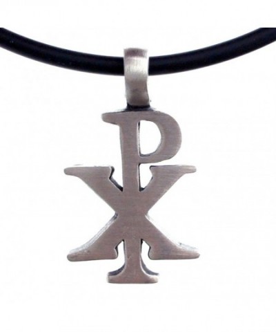 Christogram symbol silver pendant Necklace