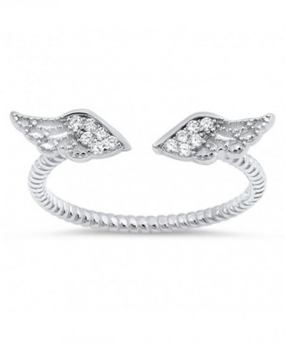 Angel Wings White Sterling Silver