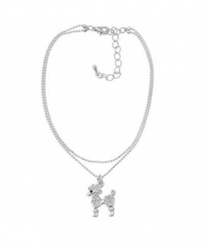 Spinningdaisy Silver Plated Poodle Anklet