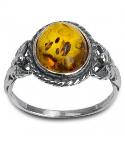 Honey Amber Sterling Silver Small