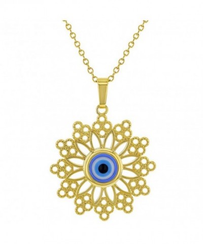 Plated Greek Protection Nazar Pendant
