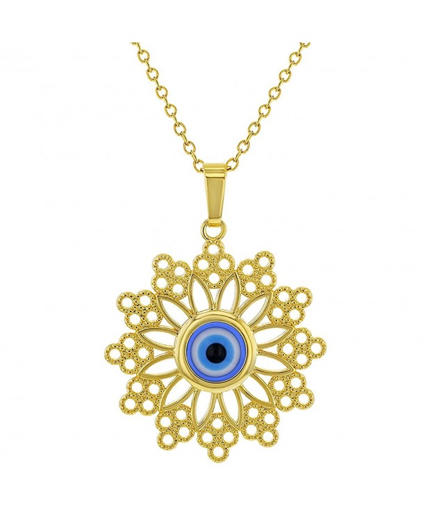 Plated Greek Protection Nazar Pendant