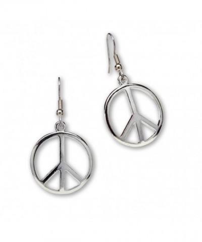 Hippie Dangle Earrings Polished Silver