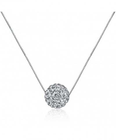 Sterling Diamond Crystal Sparkle Necklace