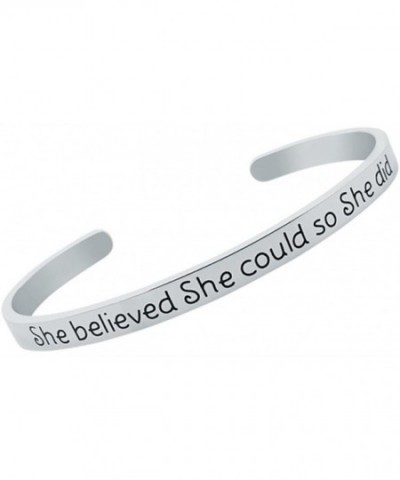 Inspirational Bracelet BELIEVED Positive Friendship