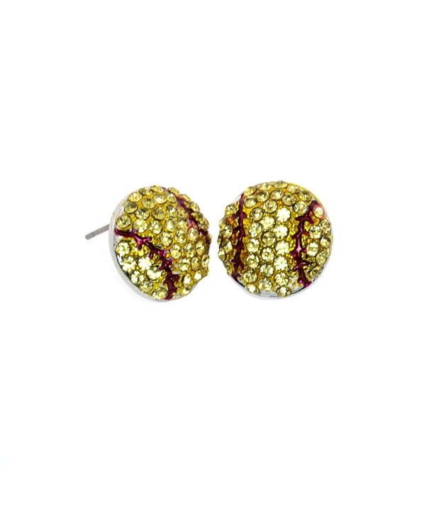 Sports Simulated Rhinestone Stud Earrings