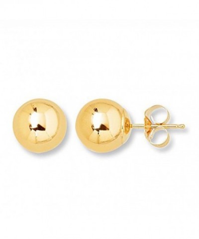 Yellow Gold Ball Stud Earring