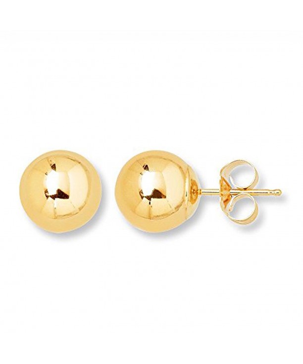 Yellow Gold Ball Stud Earring