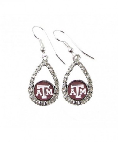 Aggies Teardrop Crystal Earrings Jewelry