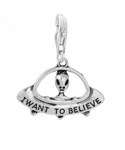 Believe Alien Pendant Bracelet Necklace