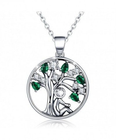 BAMOER Sterling Pendant Necklace Zirconia