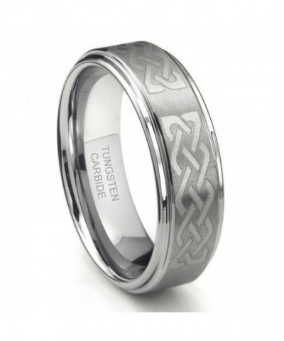 Tungsten Carbide Wedding Etched Celtic