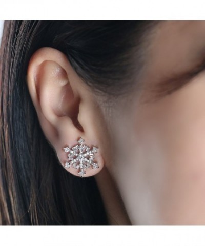 Snowflake 925 Silver Stud Earrings