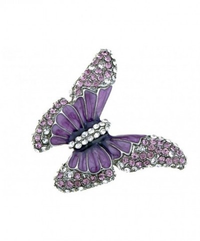 Alilang Butterfly Crystal Amethyst Rhinestone