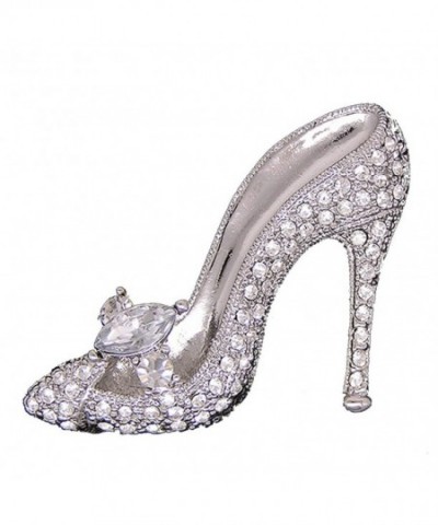 High heeled Crystals Diamante Rhinestone Breastpin