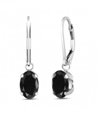 Black Sapphire Sterling Silver Earrings