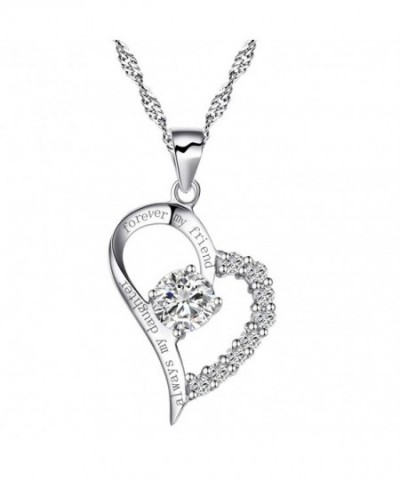 Sterling Daughter Necklace Zirconia Engraved